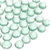 QUARKZMAN Perle di Vetro, 20pcs Gemme Piatte di Vetro Verde 0.22lbs (0.47-0.55) Biglie di Vetro Ciottoli per Riempimento Vasi Decorazione Acquari Lavoretti Fai-da-Te