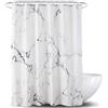 YOSTEV, Tenda da Doccia per Bagno con Ganci, Impermeabile, Resistente alla Muffa, nessun Odore Chimico, Occhielli in Metallo Rinforzato, 182,9 x 182,9 cm 72Wx72L Grey Marble