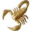 Pasiir Statuetta dorata con scorpione, decorazione per la casa, in metallo massiccio, decorazione a forma di scorpione, mini ornamento per insetti da scrivania per casa e ufficio