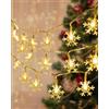 EKKONG Luci di Natale, 6m 40 Luce Natale a LED, Luci Albero di Natale Interno Esterno, Luci a Batteria, Lucine di Natale per Decorazioni Natalizie per Interni, Halloween, Compleanno, Matrimonio