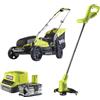 Ryobi RLM1833BLT1825M Kit Tosaerba, Tagliabordi e batteria (1x4.0Ah)