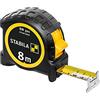 Stabila Bm 300 - Metro a Nastro Tascabile, 8 m, Scala Mca a Due Lati, Infrangibile, in Pc/Abs, con Ganci e Clip da Cintura