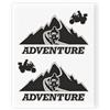 4R Quattroerre.it 6342 Adesivo Adventure Montagna, 10 x 12 cm