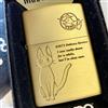 Nippon Television Service Accendino Zippo in ottone con personaggio Jiji e iniziali del servizio di con...