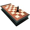 GUTEINTE Scacchiera Magnetica Portatile, Portatile Scacchiera Magnetica Chess Dama Scacchi Pieghevole da Viaggio per Adulti e Bambini (classico 25cm, Marrone chiaro)