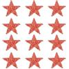 PATIKIL Stelle Termoadesive, 12pz Adesivi con Stelle, Strass, Glitter, Adesivi Cristallo, Toppe Tessuto, Abbellimenti per Artigianato Fai da Te Riparazione Abbigliamento Jeans, Rosso 4cm