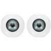 PATIKIL Occhi di Sicurezza 24 mm, 2 Occhi acrilici realistici semisferici in plastica per Maschere di Sicurezza Oggetti scenici per Halloween Artigianato Artistico, Grigio Blu