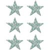 PATIKIL Stelle Termoadesive, 6pz Stelle Adesive Argento con Strass Glitter e Cristalli Patch di Stoffa per Artigianato Fai da Te Riparazione Abbigliamento Jeans, Azzurro Chiaro 6cm