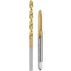 QUARKZMAN Set Maschiature E Punta Da Trapano, 1Pz Maschio A Filetto Dritto 6-40 UNF E 1Pz Punta Da Trapano A Spirale 2.7mm, Rivestimento In Titanio HSS-6542 Kit Strumenti Per Filettatura