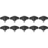 QUARKZMAN 10pz Manopole a T Vite a Testa Alata M6 x 8mm Manopole a T Plastica con Filettatura Maschio Standard Maniglie Manopole Serraggio a Mano Vite a Testa Zigrinata, Nero