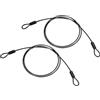 PATIKIL Filo Acciaio Inossidabile Rivestito Vinile 1/8 Dia Anelli, 2Pz 3.3ft (40) Cavo Flessibile Catena Sicurezza Lanyard per Illuminazione Palco Esterna Lucchetti Bagagli, Nero