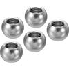 PATIKIL Dadi Manopola, 5pz M6 Femmina Filettatura 10mm OD 304 Inossidabile Acciaio Tondo Sfera Vite Cappuccio Coperchio per Illuminazione Mobili Fai-da-Te Decorazione, Argento