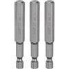 QUARKZMAN 3pz H8,0 Chiavi a Brugola per Punte da Trapano 8mm Punte Metriche Piane 1/4 Attacco Esagonale 65mm (2,56) Punta Cacciavite Esagonali Magnetico Lungo Industriale per Viti