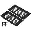PATIKIL Copertura Ventilazione Rettangolare 6 x 3 Pollici, 2 Pezzi, Griglia Alluminio Viti Montaggio per Armadi, Porte Armadi, Colore Nero