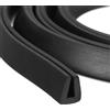 QUARKZMAN Profilo di Protezione a U, Tipo Piatto di Protezione per Bordi in Striscia di Tenuta in Gomma di Lunga 6.6 Piedi per Bordi da 2,5-3mm, (9/32 L x 25/64 A) Nero
