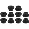 QUARKZMAN 10 Pezzi Occhielli in Gomma 19mm Foro di Perforazione, Passacavi Guarnizione 10mm ID Gommini Passacavo Scrivania Nero Siliconica per Tappo Organizzare Filo Cablaggio Casa Auto