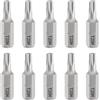 QUARKZMAN 10pz Punte Cacciavite Torx T20H 1/4 Esagonale 25mm/1 Lunghezza Testa Magnetica a 6 Punti in Acciaio S2 con Foro per Vite