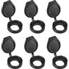 PATIKIL 22mm Porta Serratura Antipolvere Coperchio, 6pz Gomma Impermeabile Chiavi Pannello Cam Serratura Antipolvere Coperchio Cappucci per 22mm Cam Lucchetto, Nero