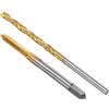 QUARKZMAN Set di Punte Maschiatura, Maschio Filettatore a Flauto Dritto 6-40 UNF Punte Trapano 3/25 (2,9mm), Utensili di Maschiatura Acciaio ad Alta Velocità M2 Rivestiti Titanio