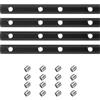QUARKZMAN 4pz 20 Serie Connettore Lineare Retta 4 Pollici con M5 Staffa Angolare Viti di Montaggio per Slot T/V 2020 Serie Profilo Estrusione Acciaio al Carbonio, Nero