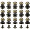 QUARKZMAN 15 Set di Rivetti Rivetti a Testa Sferica Diametro 8mm. Bronzo | Rivetto a Bottone con Vite Posteriore, per Lavorazione Del Cuoio, in Ottone, Fai da Te