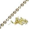 QUARKZMAN Strisce Puntine Tappezzeria, Decorazioni Unghie Decorative Forma Fiore da 1Metro per Mobili per Testiera Divani e Sedie Chiodi Tappezzeria (11mm Oro)