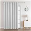 Joydeco Tende oscuranti lunghe 241 cm, 1 pannello, a isolamento termico, 1 pezzo, oscuranti per finestra, per camera da letto e soggiorno (larghezza 178 cm x lunghezza 241 cm, bianco grigiastro)