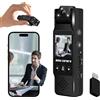 NinjaCam Telecamera Spia Nascosta Wifi, 4K Body Cam Polizia, Mini Telecamera Dash Cam per Forze di Polizia Bici, Videocamera Esterna Visione Notturna Fotocamera per Sport Conferenze Viaggio