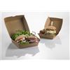 LEONE Scatola hamburger box cm 12x12x7h 50 pezzi kraft/PE avana 400ml