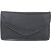 Luigi Pochette da donna in pelle - 3, 1 scomparto con cerniera, slot porta carte, chiusura a pulsante (nero), compatta, Nero, Compact