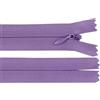 cyclingcolors 2x Cerniera invisibile N°3 30 cm - chiusura lampo in poliestere con cursore, estremità aperta, per cucito sartoria abbigliamento giacche cappotti - nero viola chiaro