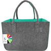 IDEA HOME Leviatano Borsa Shopper in Feltro | Grande 30 Litri | Multifunzionale | Borsa Della Spesa XXL | Cesto Pieghevole | Turchese