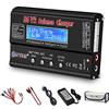 Haisito Caricabatterie LiPo Balance, Caricatore Pacco Batteria 1S-6S Digitale 80W 6A Connettori Deans + Alimentatore