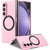 ZHOZEXIN Custodia magnetica per Samsung Galaxy Z Fold 6, custodia protettiva antiurto per Samsung Galaxy Z Fold 6 (rosa)
