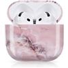 Newseego Custodia Rigida per Auricolari in PC Compatibile con AirPods 4 Generazione 2024 Design con Stampa a Marmi e Corpo Intero Antiurto e Antigraffio Cover Protettiva per AirPods 4a Gen-Rosa Chiaro