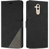 SONWO Cover per Huawei Mate 20 Lite, Flip Caso in PU Pelle Case Cover Custodia con Slot per Schede e Supporto Stand per Huawei Mate 20 Lite, Nero