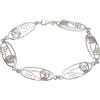Scottish Jewellery Shop Charles Rennie Mackintosh - Braccialetto in argento sterling con confezione regalo