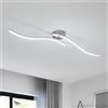 Dorlink Lampadario LED Soffitto,Plafoniera LED Soffitto Moderna,30W 2700LM Lampadari Soggiorno,6500K Bianco Freddo 2 Barre LED Integrate Nel Design,Per Camera,Cucina,Ristorante,Ø92CM