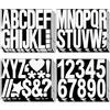 PEUTIER 12 Fogli Adesivi con Lettere e Numeri, 10cm Vinile Adesivi Lettere Alfabeto Murali Lettere Alfabeto Decorazioni per Artigianato Insegne Poster Finestre Cassetta Delle Lettere (Bianco)