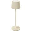 SHOT BOTLIGHTING EMMA MINI Lampada da Tavolo LED Ricaricabile con Touch Dimmer|Autonomia 48h|Ricarica USB con Basetta |IP54 per Interni ed Esterni|Design Originale in Alluminio (AVORIO)
