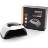 Kiepe 14199 Lampada professionale LED per unghie - 72 W, 42 LED, modalità Comfort-Heat, display digitale e guanti protettivi per gel UV/gel/costruttori