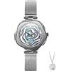 CIGA Design Orologio Donna - R Series Rosa di Danimarca Orologi Donna da Polso 32mm al Quarzo con Collana in Regalo, Cinturino in Milanese