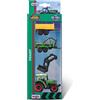 Maisto - 1/72 Fresh Metal Ferme - Confezione da 1 trattore Fendt/Massey Fergusson + 1 accessorio + 2 rimorchi - Nuovo 2022 - Auto in miniatura per bambini - Riproduzione a scala