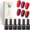 Beautilux Smalto Gel Semipermanente per Unghie Senza TPO Senza HEMA - Kit 6x10ml Colori Invernali Magici, Regalo di Natale Ideale per Amatori e Professionisti, Lunga Durata 3 Settimane (WI25-05)