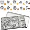 BGOBTY Coppapasta Rotondo,30 Pezzi Formine per Biscotti in Acciaio Inossidabile,Mini Coppapasta Tondo,Stampo per Biscotti Fondente con Scatola per Pasticceria Ciambelle Fudge Mousse Torta (10 forme)