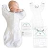 Amazing Baby Sacco Nanna Neonato e Sacco Fasciatoio Transizione, Swaddle Neonato con Maniche Corte Braccia in Alto e Polsini a Guanto, M, 3-6 Mesi, Confetti