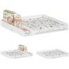 WOLTU Fasciatoio per Cassettiera Universale, Piano Fasciatoio con Divisorio Rimovibile, Fissaggio Sicuro con Pezzi Metallici, in MDF, Bianco