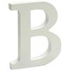 Pincello Lettera B Legno Bianco (1,8 x 21 x 17 cm) (12 Pezzi)