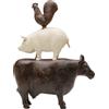 Kare Design Figura decorativa animali della fattoria, multicolore, oggetto decorativo, accessori per la casa, motivo animale, fatto a mano, 34 x 26 x 7 cm (altezza x larghezza x profondità)