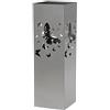DONREGALOWEB Portaombrelli Quadrato con Farfalle Argentato, 15,5 x 15,5 x 49 cm